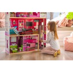 Casuta de basm din lemn Malibu Residence DollHouse - Casa pentru papusi cu lift cu mobilier inclus de la  EcoToys